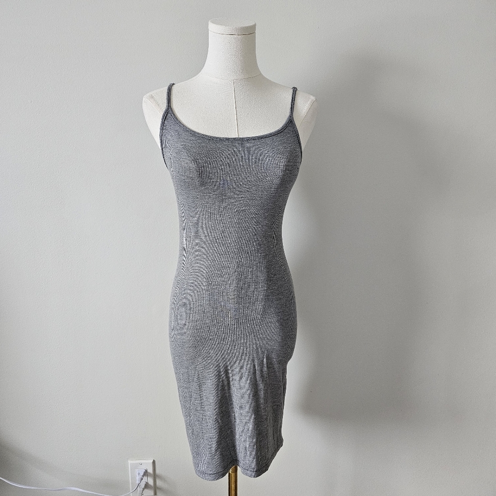 NWOT Skims XS Grey Soft lounge midi slip Bodycon Dress